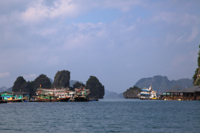 Boote in der Halong Bucht